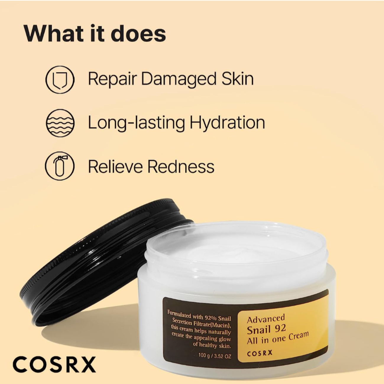 COSRX Advanced Snail 92 All in one Cream Moisturizer: Tube