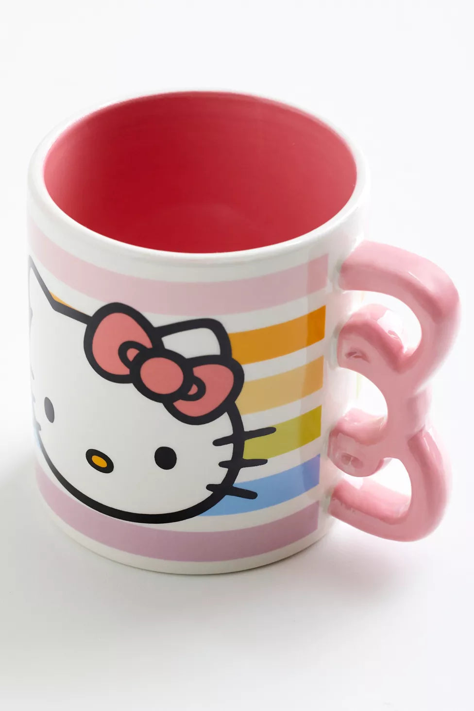 Hello Kitty Pastel Embossed 20oz Shaped Handle Ceramic Mug