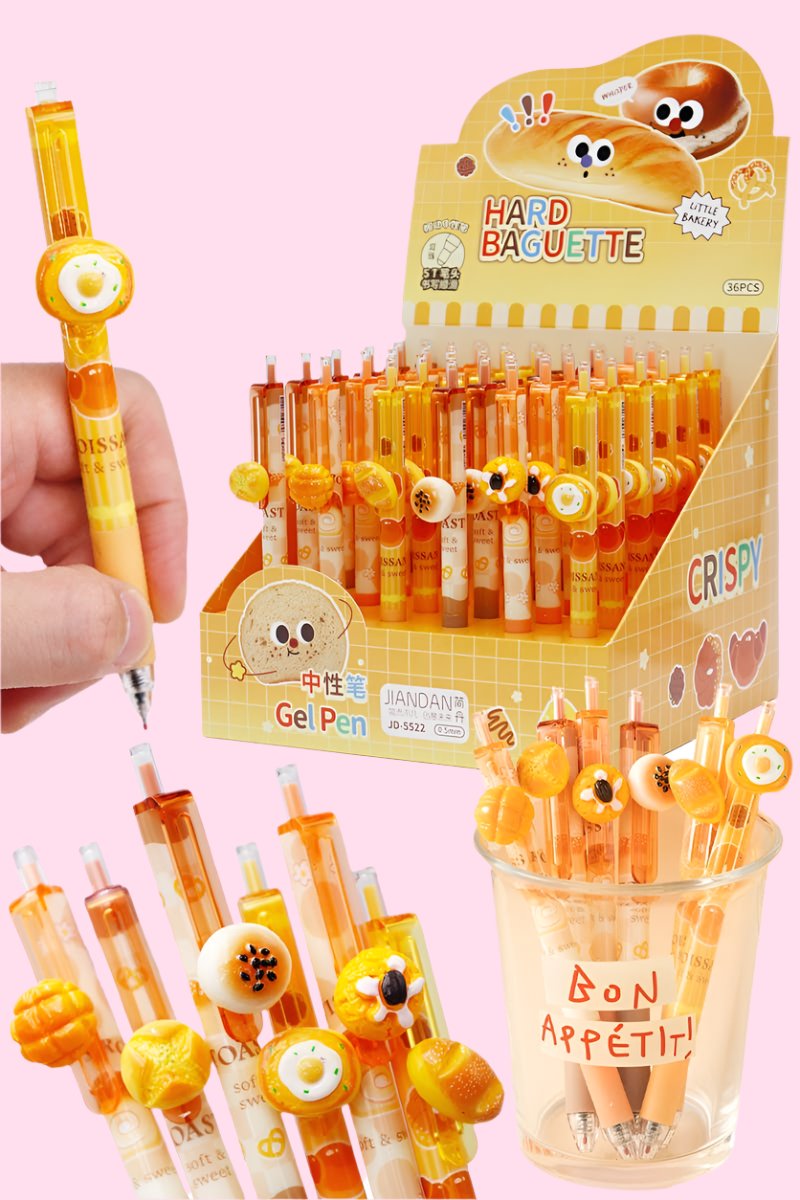 Kawaii Bakery Pastries Bread Resin Charm Pen