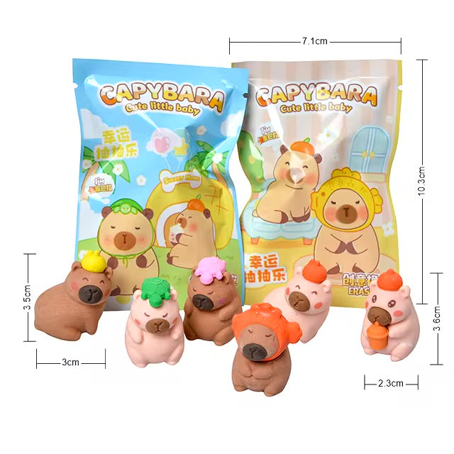 Kawaii Little Baby Capybara Eraser Blind Bag