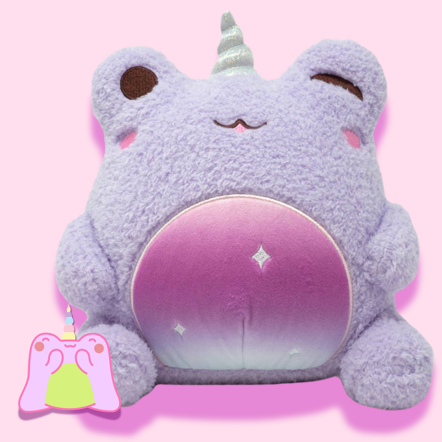 Soft Fluffy Purple Fairy Uni-Wawa Unicorn Frog Plushie