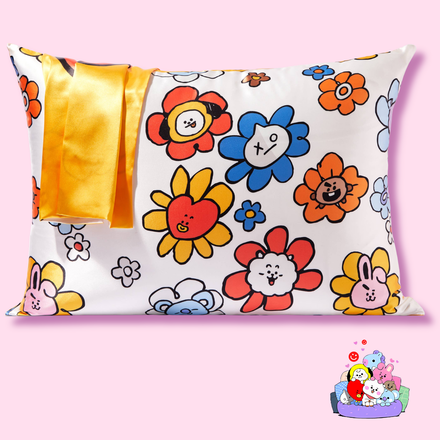 /kit-sch/ BT21 x Kitsch Satin Pillowcase Standard - Chimmy