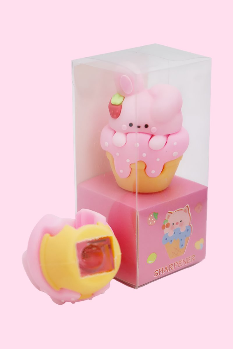 Kawaii Cupcake Animal Pencil Sharpener