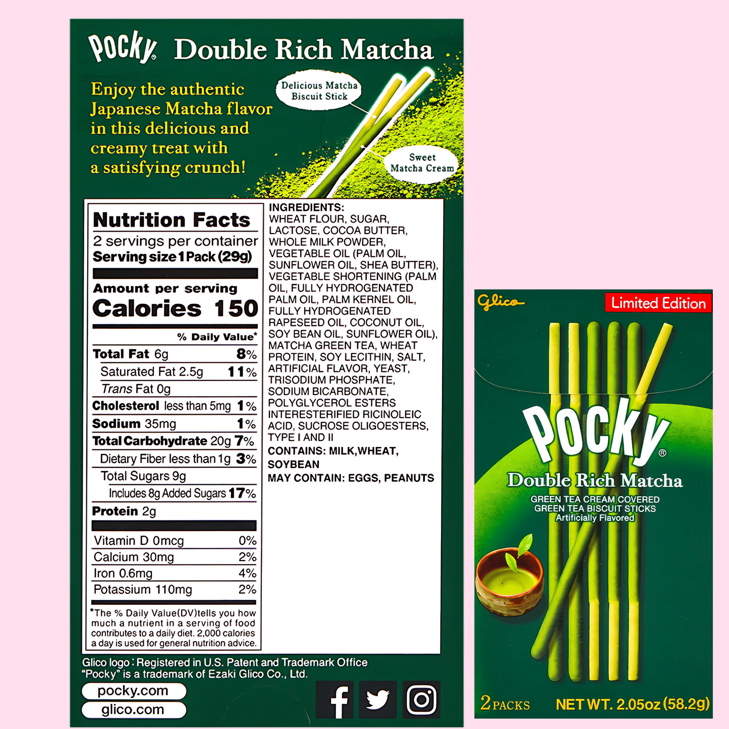 Pocky Matcha Green Tea Biscuit Sticks