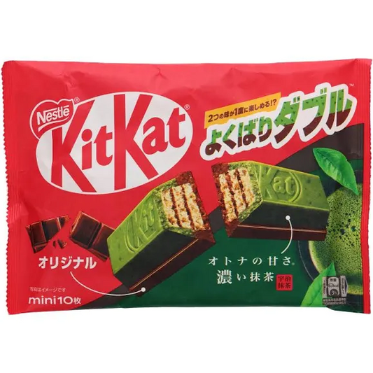 Limited Import Japanese Kit Kat Double Matcha Mini 10