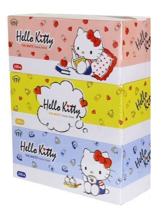 Hello Kitty White Facial Tissue