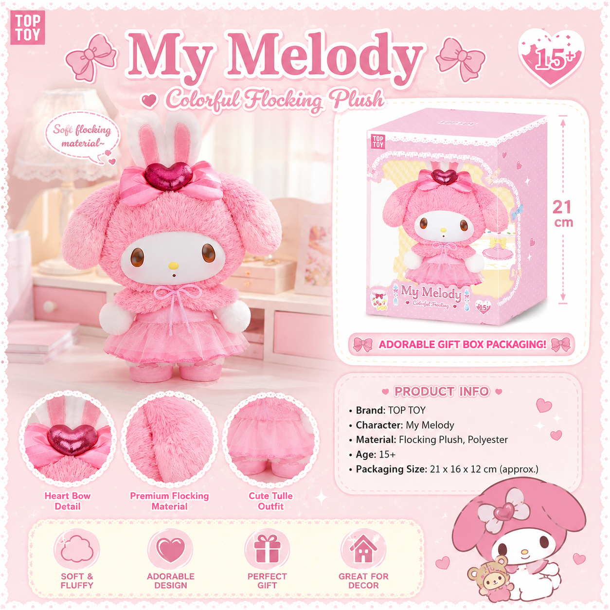 My Melody Strawberry Colorful Frosting Series Vinyl Plush Figure