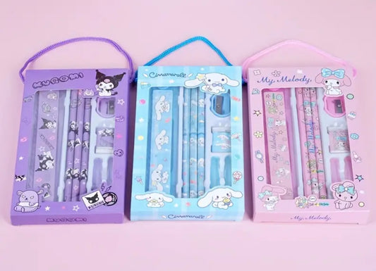 Sanrio Characters Kawaii Stationary 8 Piece Supply Kit