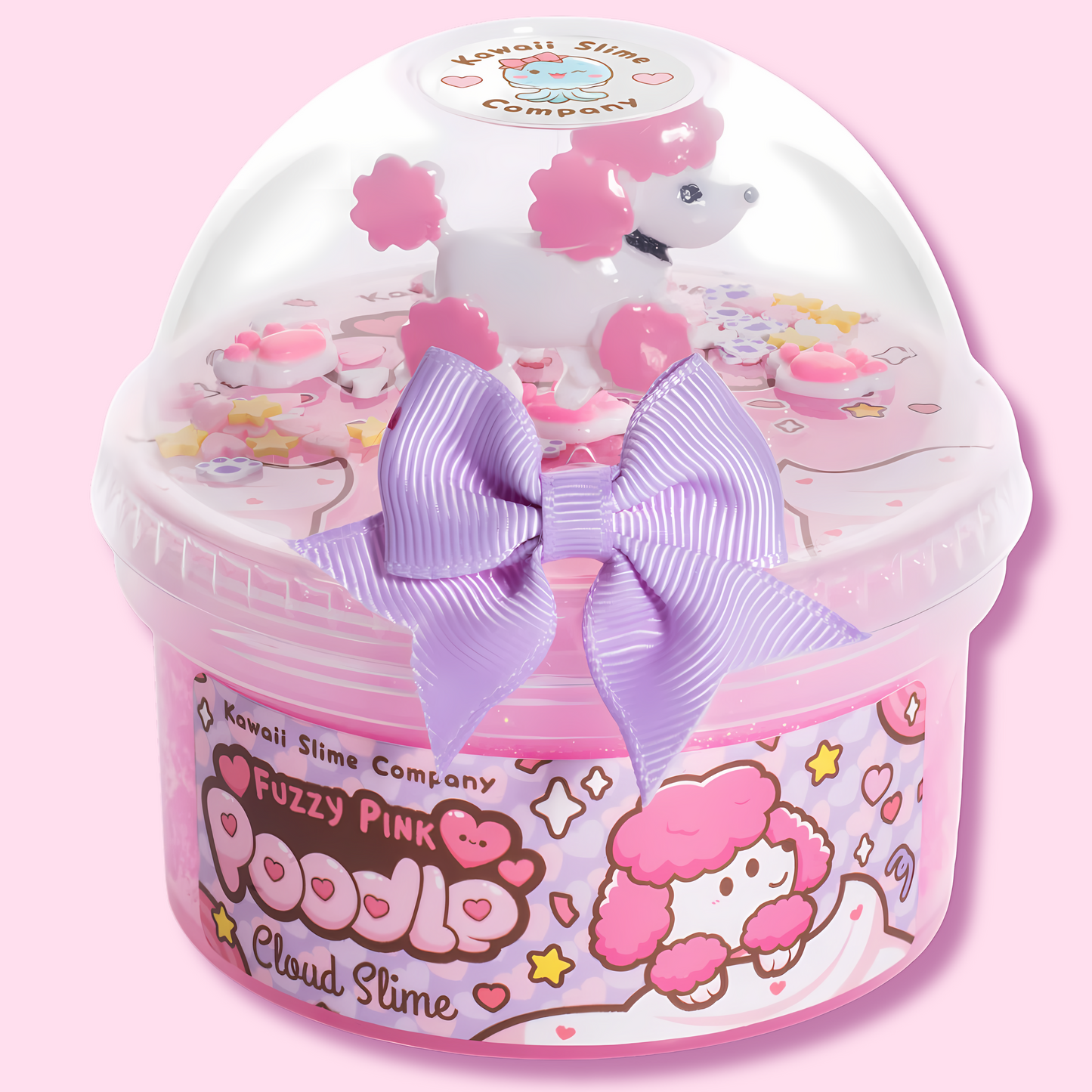 Kawaii Slime Co. Fuzzy Pink Poodle Cloud Slime