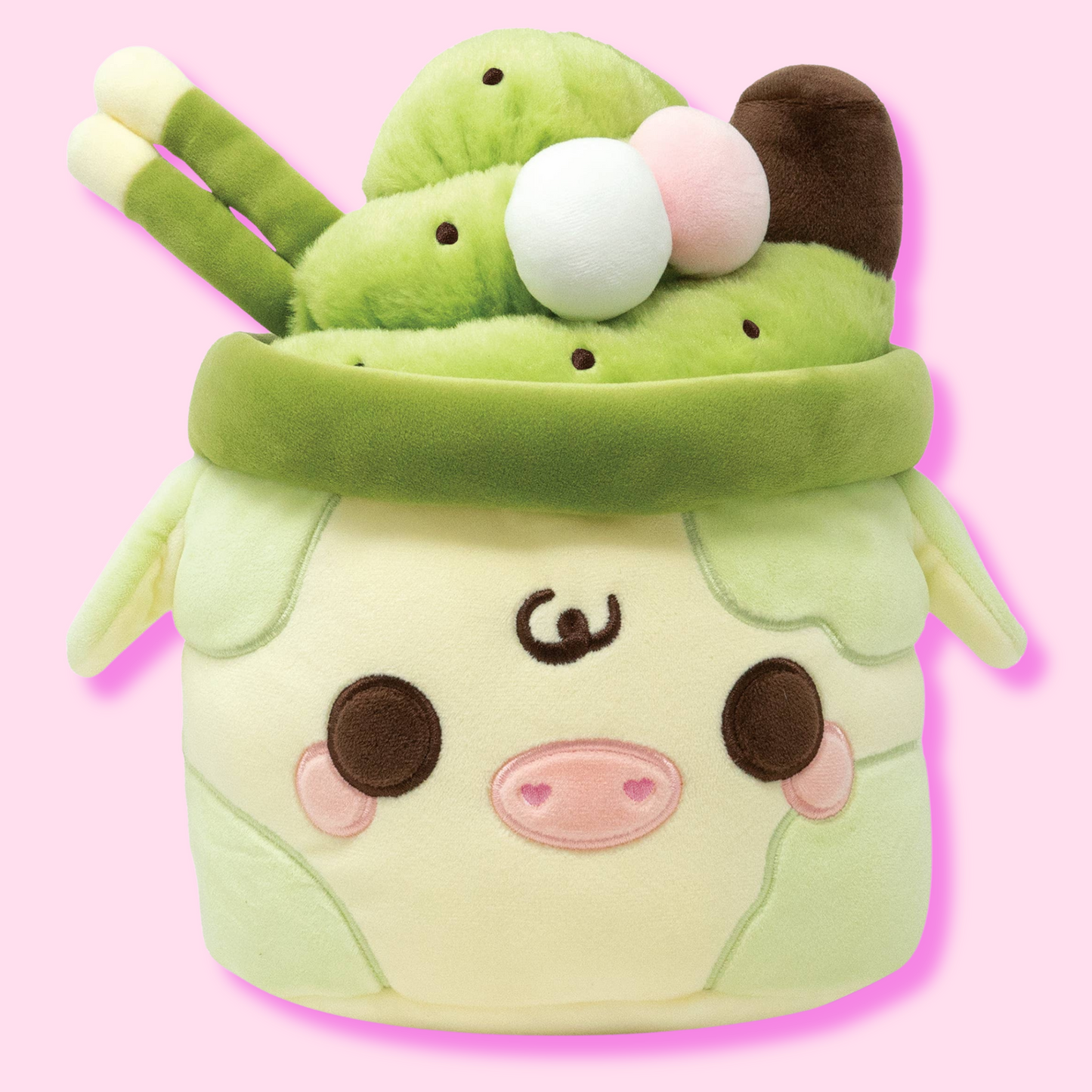 Matcha Mooshakeo Fluffy Dessert Food Plushie