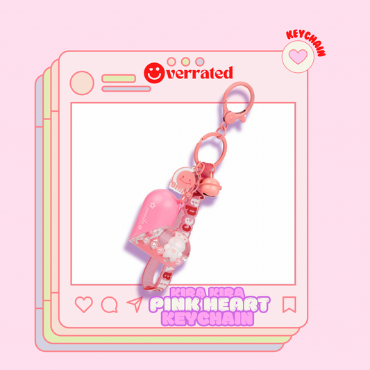 KIRA KIRA Pink Heart Flip Liquid Effect Sensory Keychain🩷