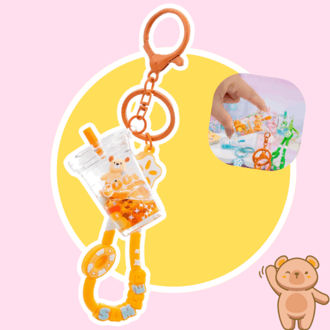 KIRA KIRA Animal Boba Liquid Effect Sensory Keychain