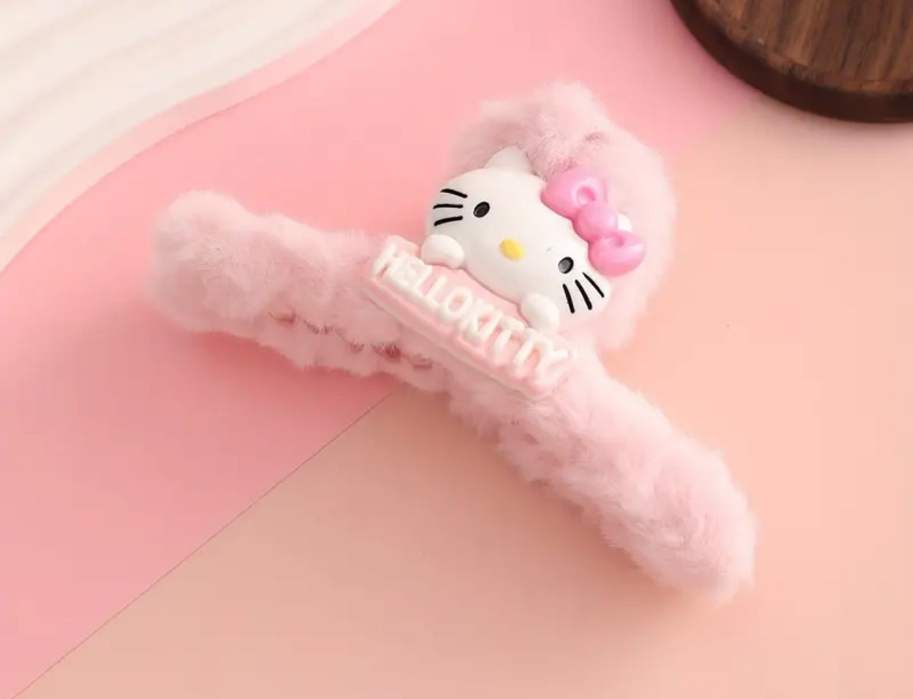 Hello Kitty Fluffy Hair Claw Clip