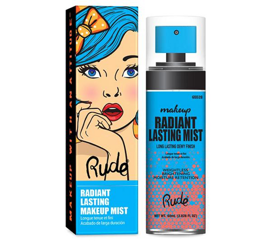 RUDE Radiant Lasting Mist, Long Lasting Dewy Finish