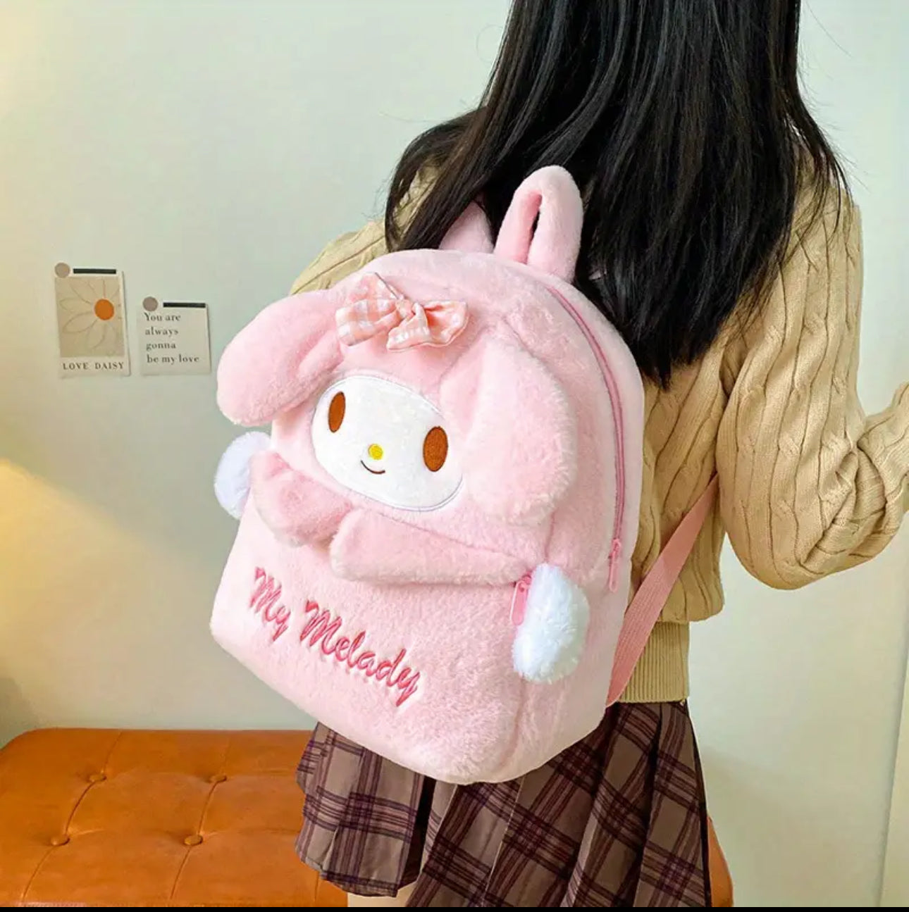 My Melody Plush Backpack Shoulder Bag