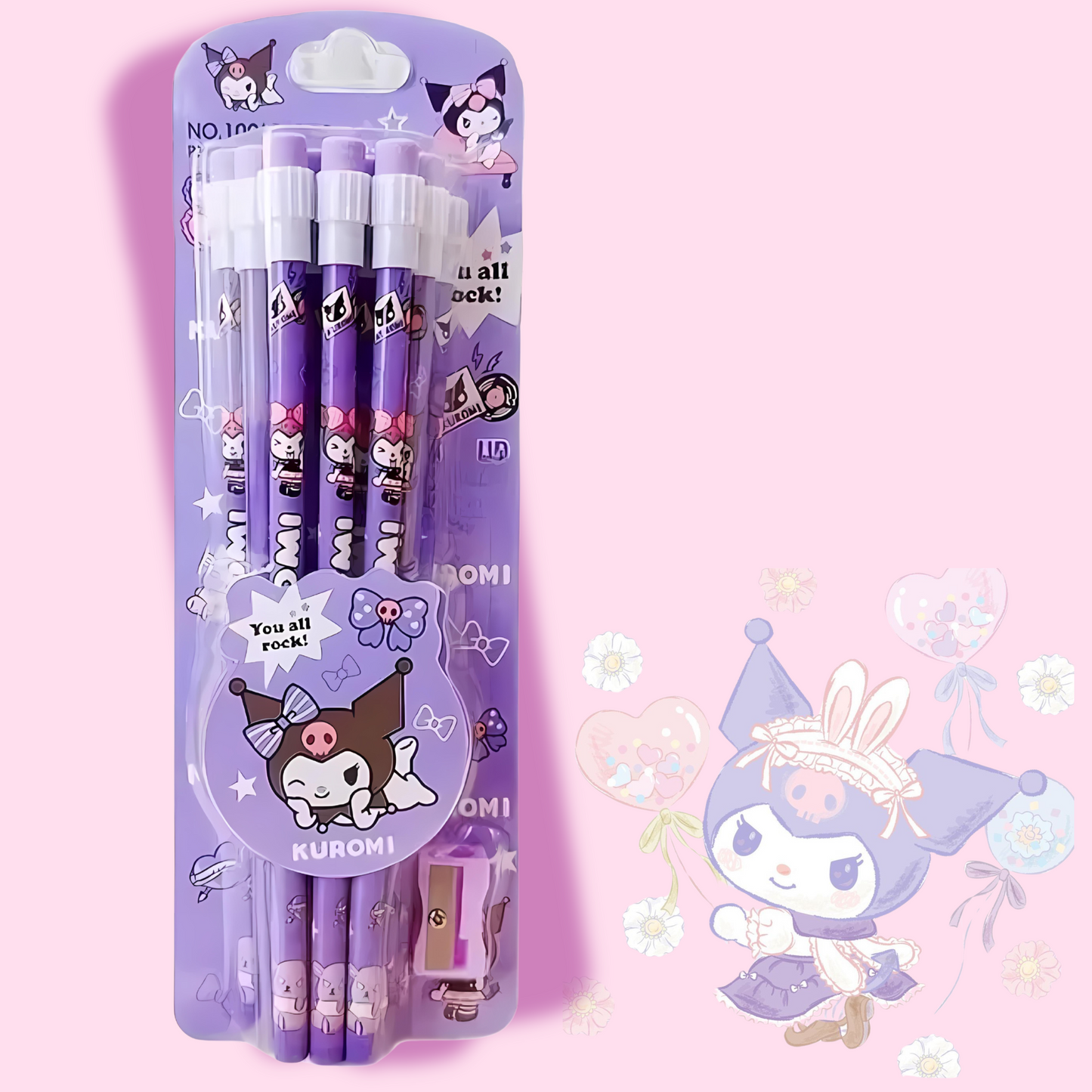 Sanrio 12 Pack Character Pencil Set with Sharpener