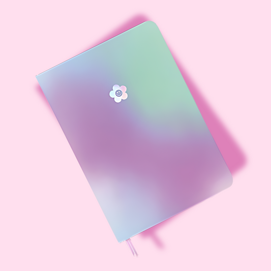 Hologram Flower Gilded Edge Notebook