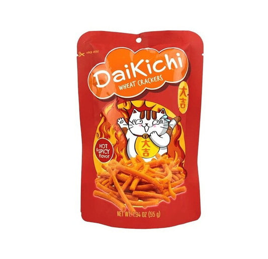 DaiKiChi Wheat Crackers Hot and Spicy Flavor, 1.94 OZ