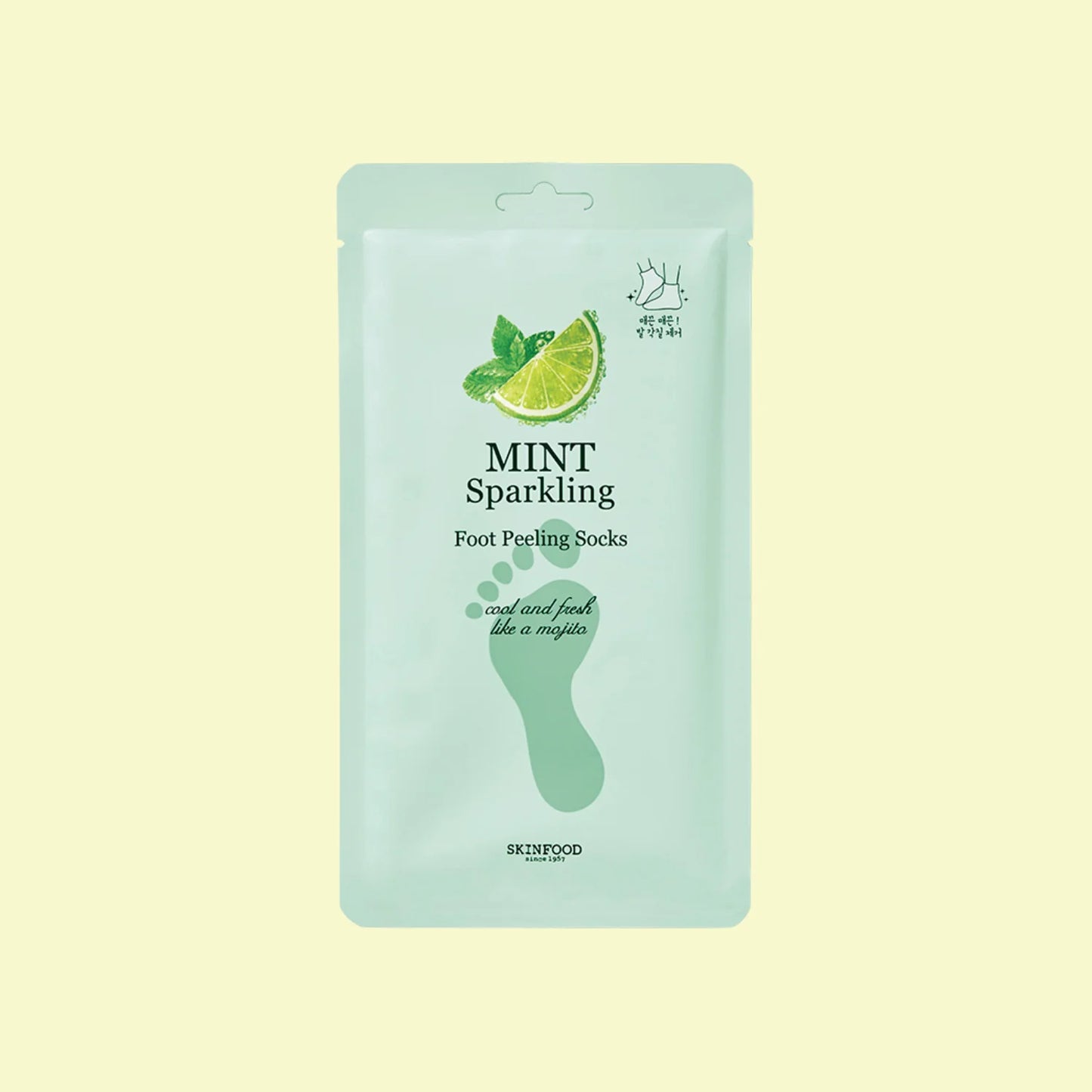 Mint Sparkling Foot Peeling Socks