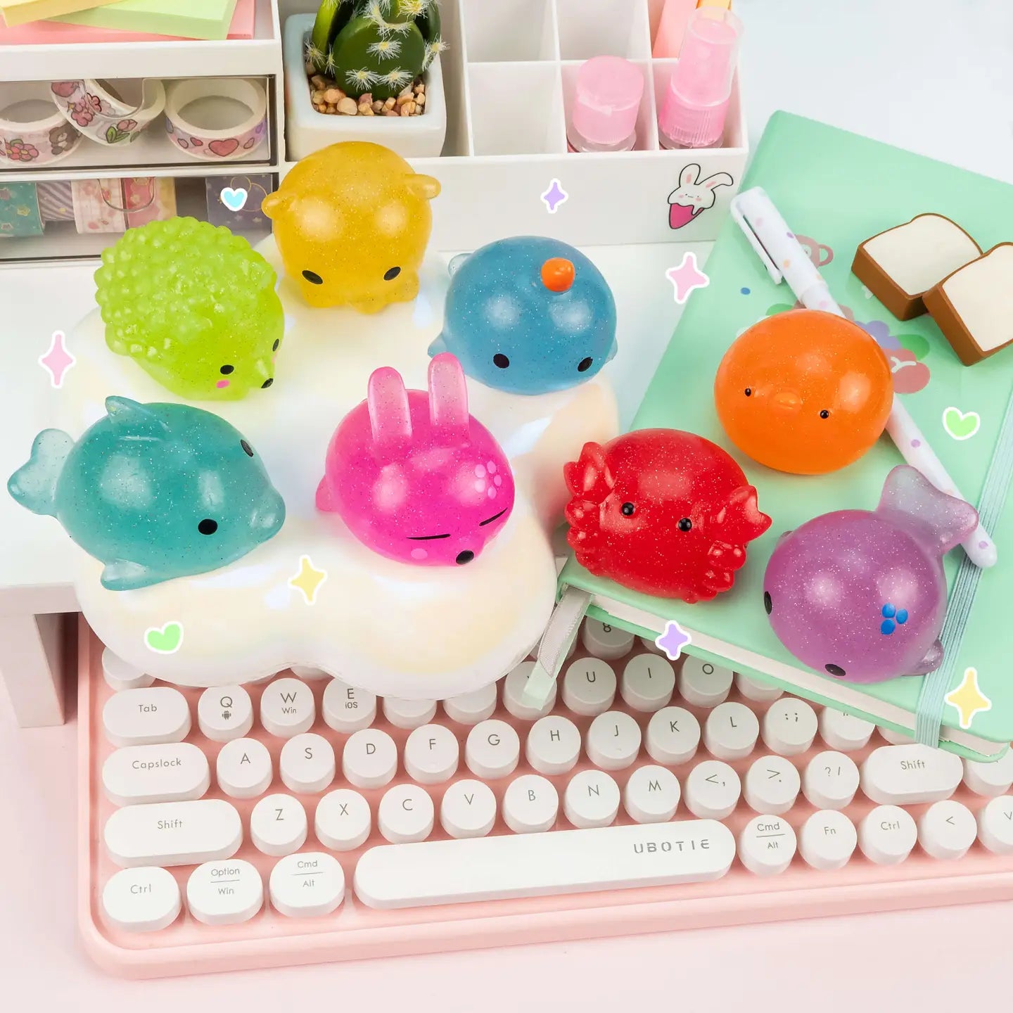 Jumbo Kawaii Glitter Mochi Sensory Toy