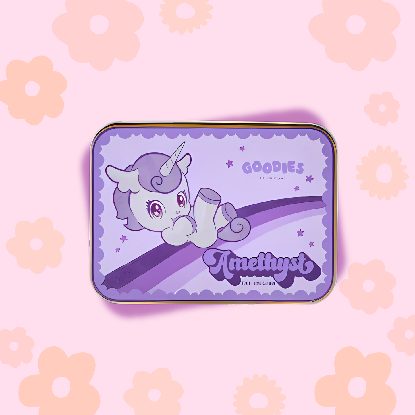 Amethyst the Unicorn Tin Candle