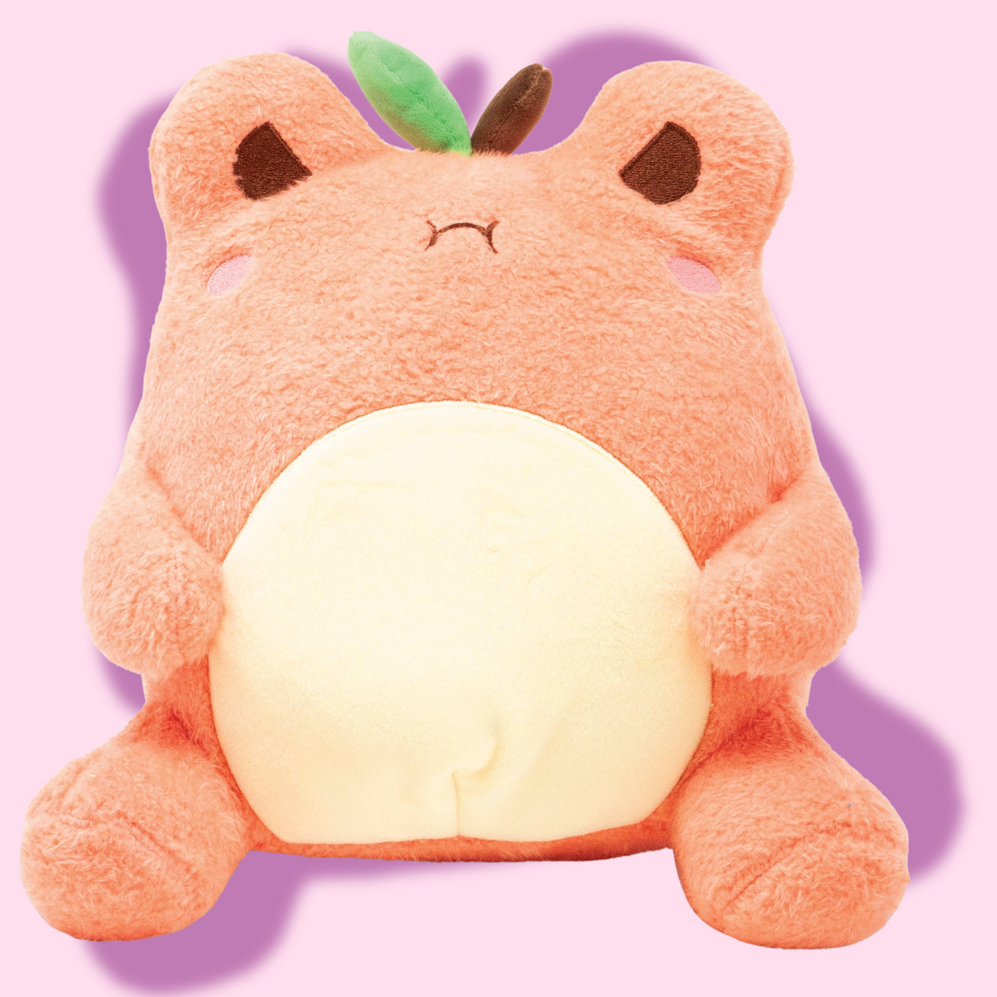 Kawaii Peach Wawa Soft Fruit Frog Plushie