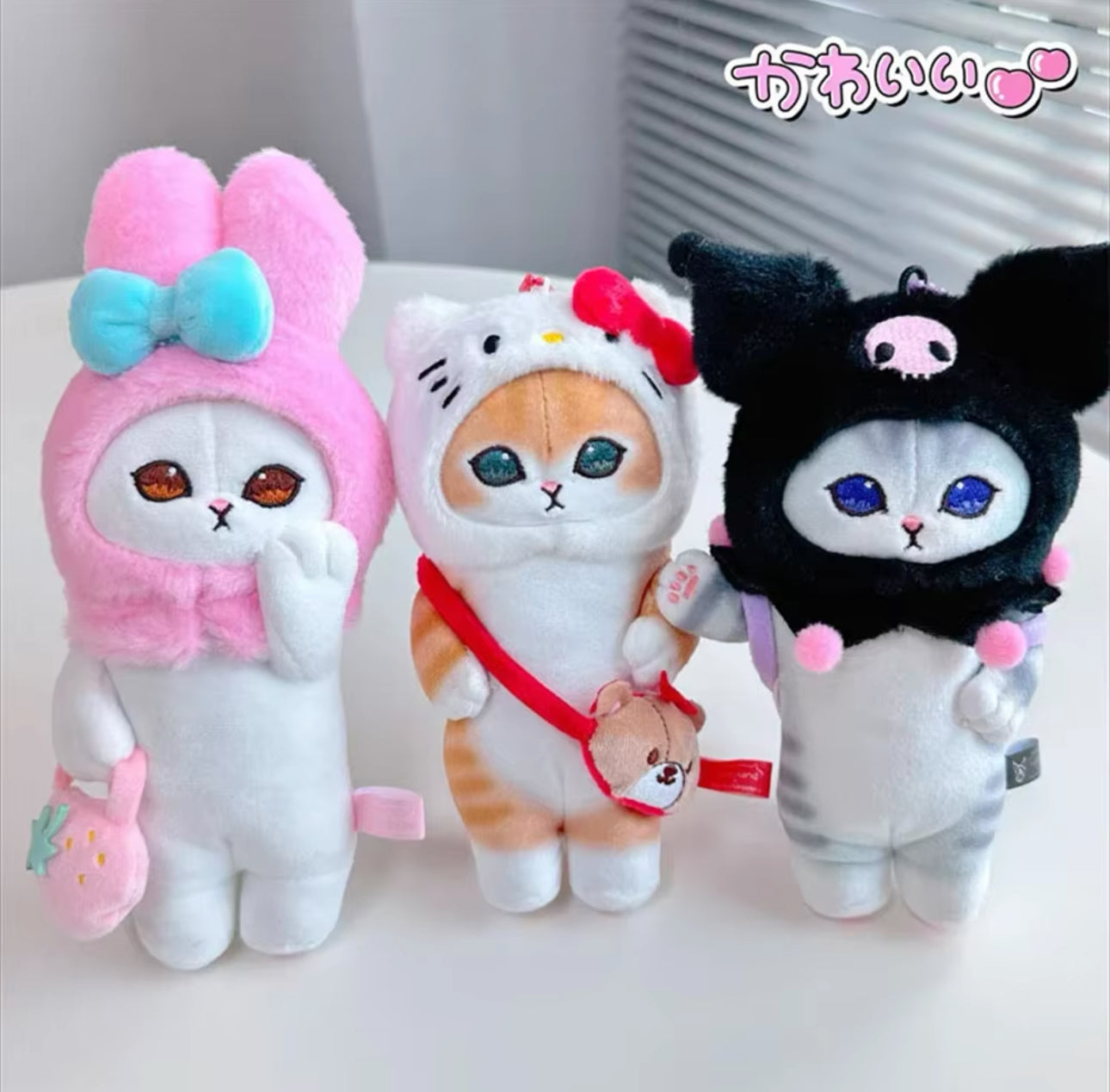 Mofusand Hello Kitty And Friends Costume Plushie Keychain