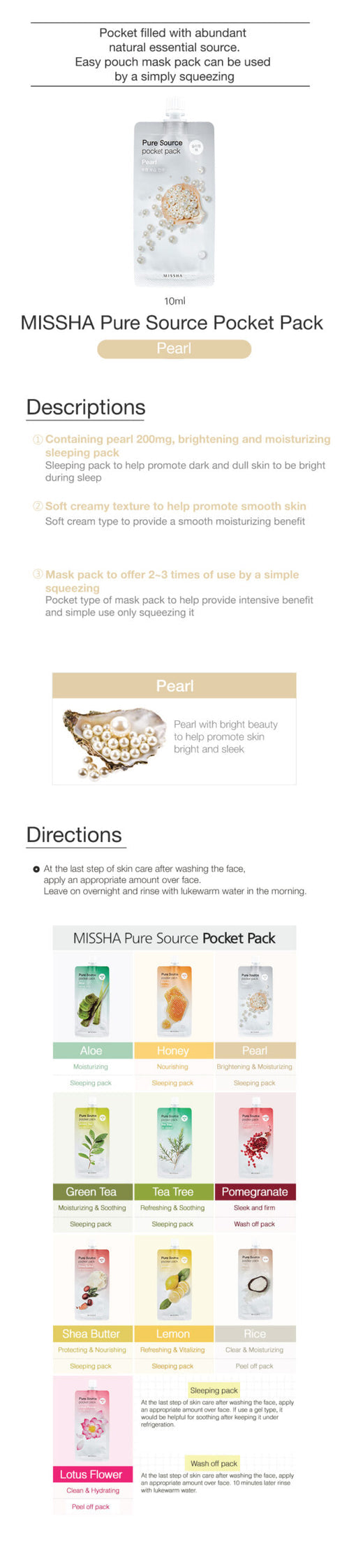 MISSHA Pure Source Pocket Pack Pearl 10ml