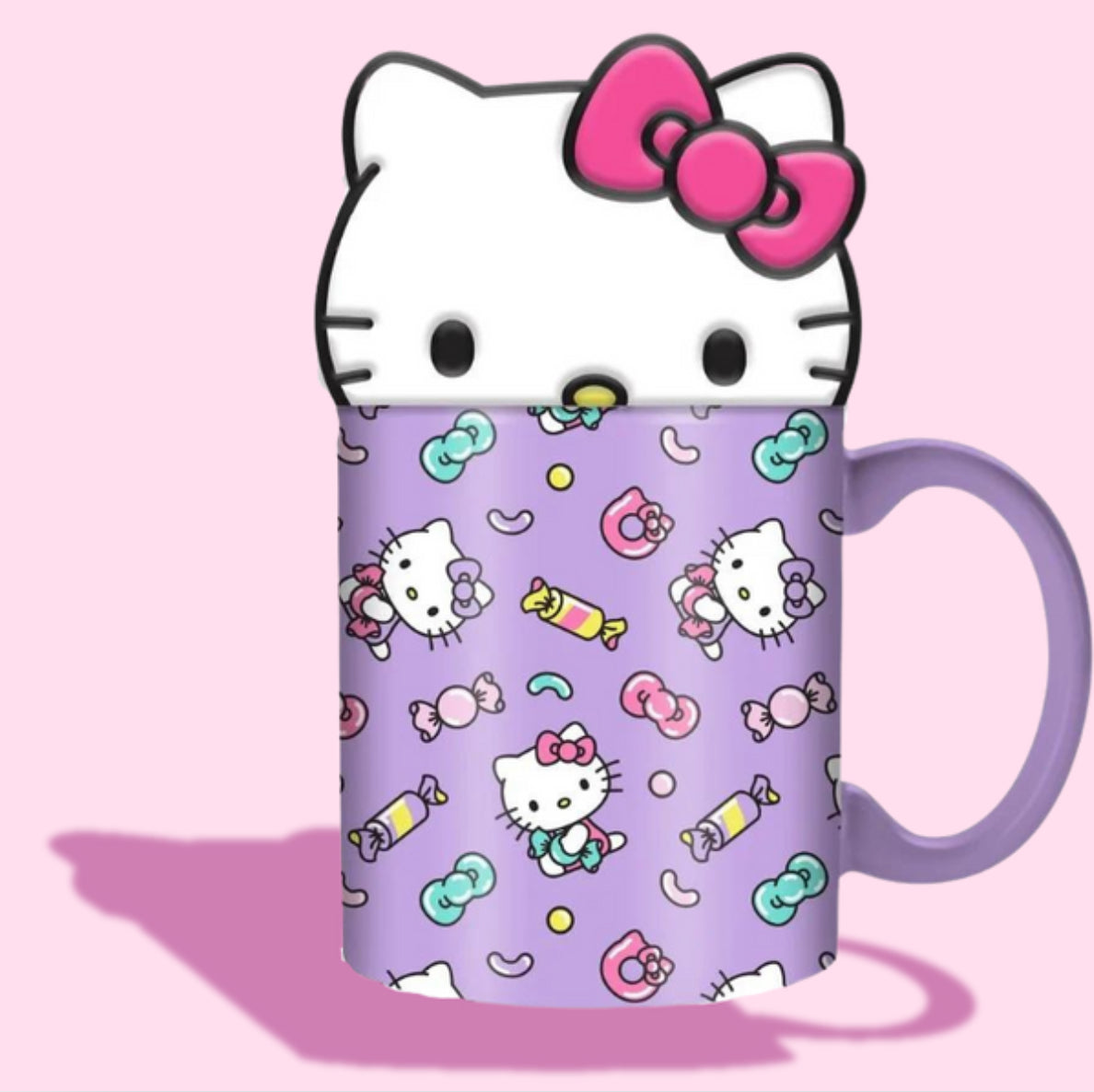 Hello Kitty 18oz. Ceramic Mug with Sculpted Topper