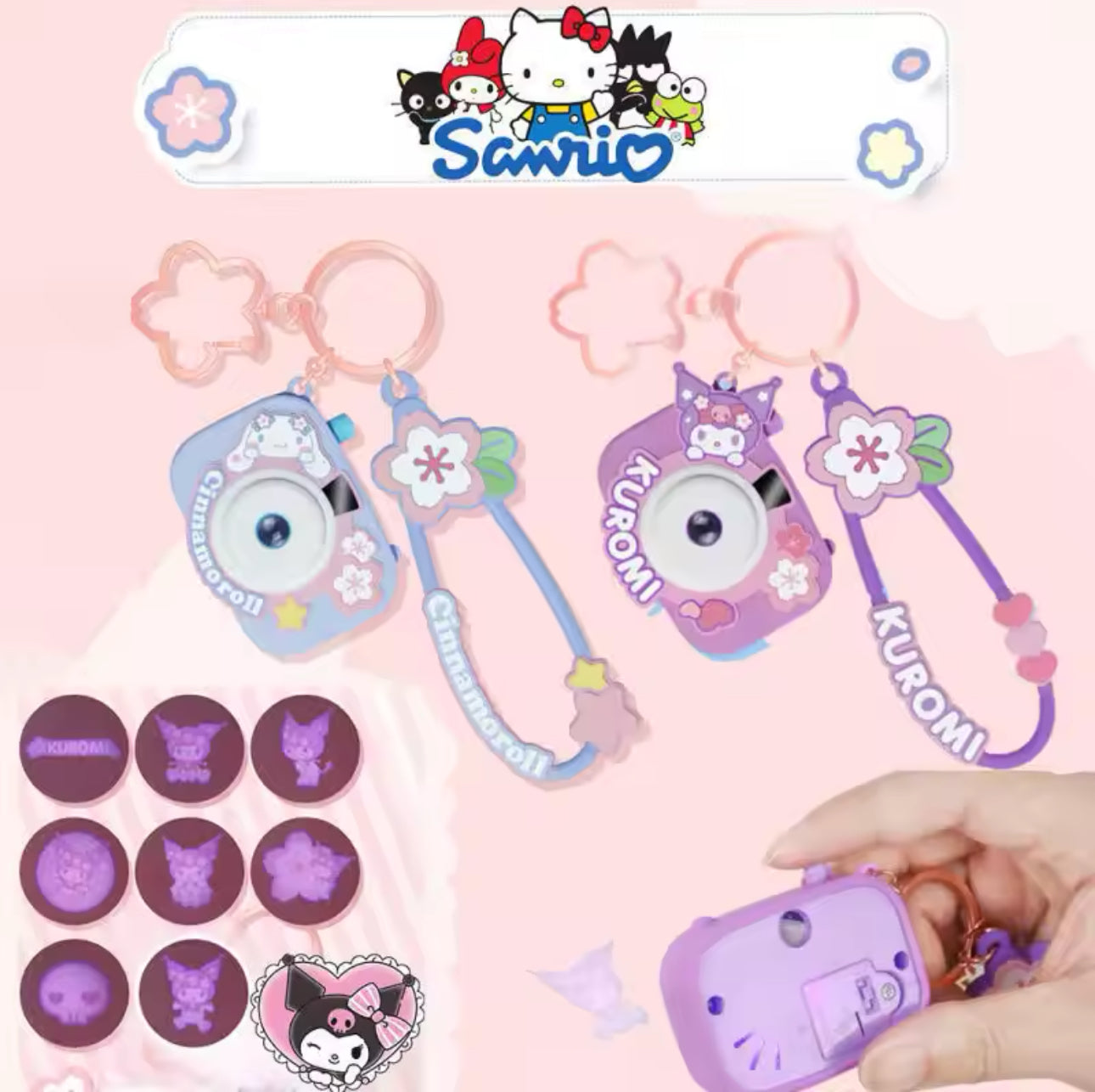 Sanrio Mini Kawaii Camera Projector Keychain