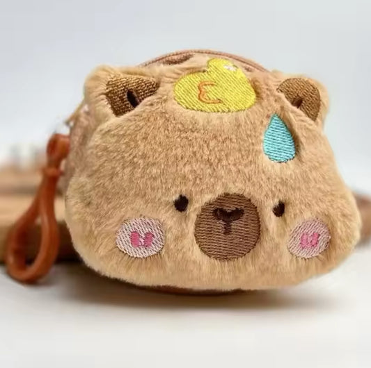 Capybara Zip Coin Purse Keychain