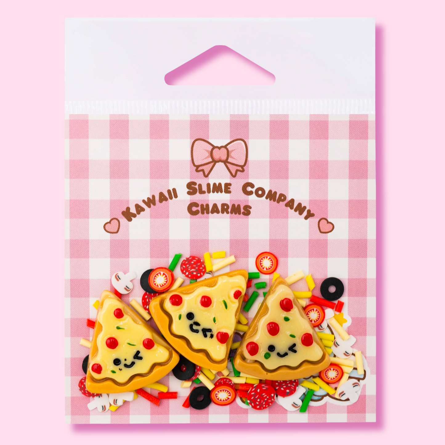 Kawaii Slime Toppers Pizza Party Slime Toppings Charm Bag