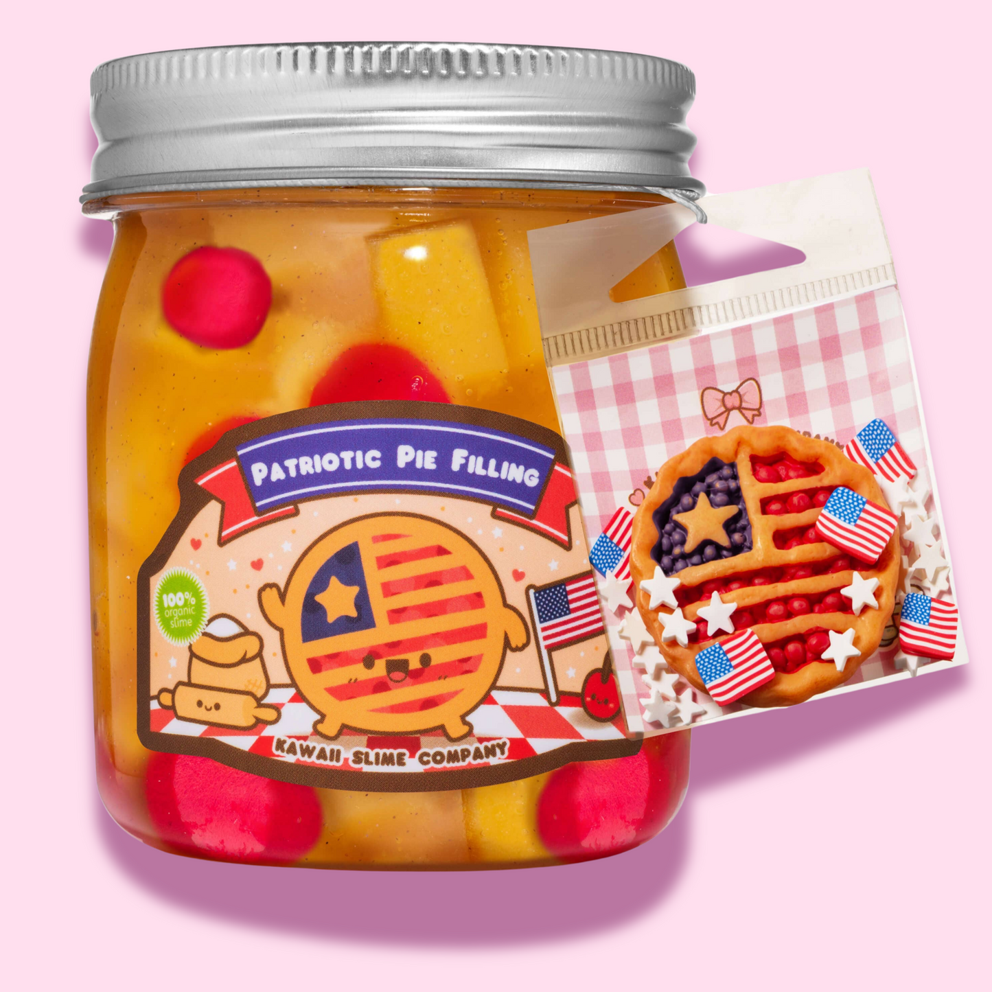 Grandma’s Kawaii Patriotic Pie Filling Jelly Cube Slime