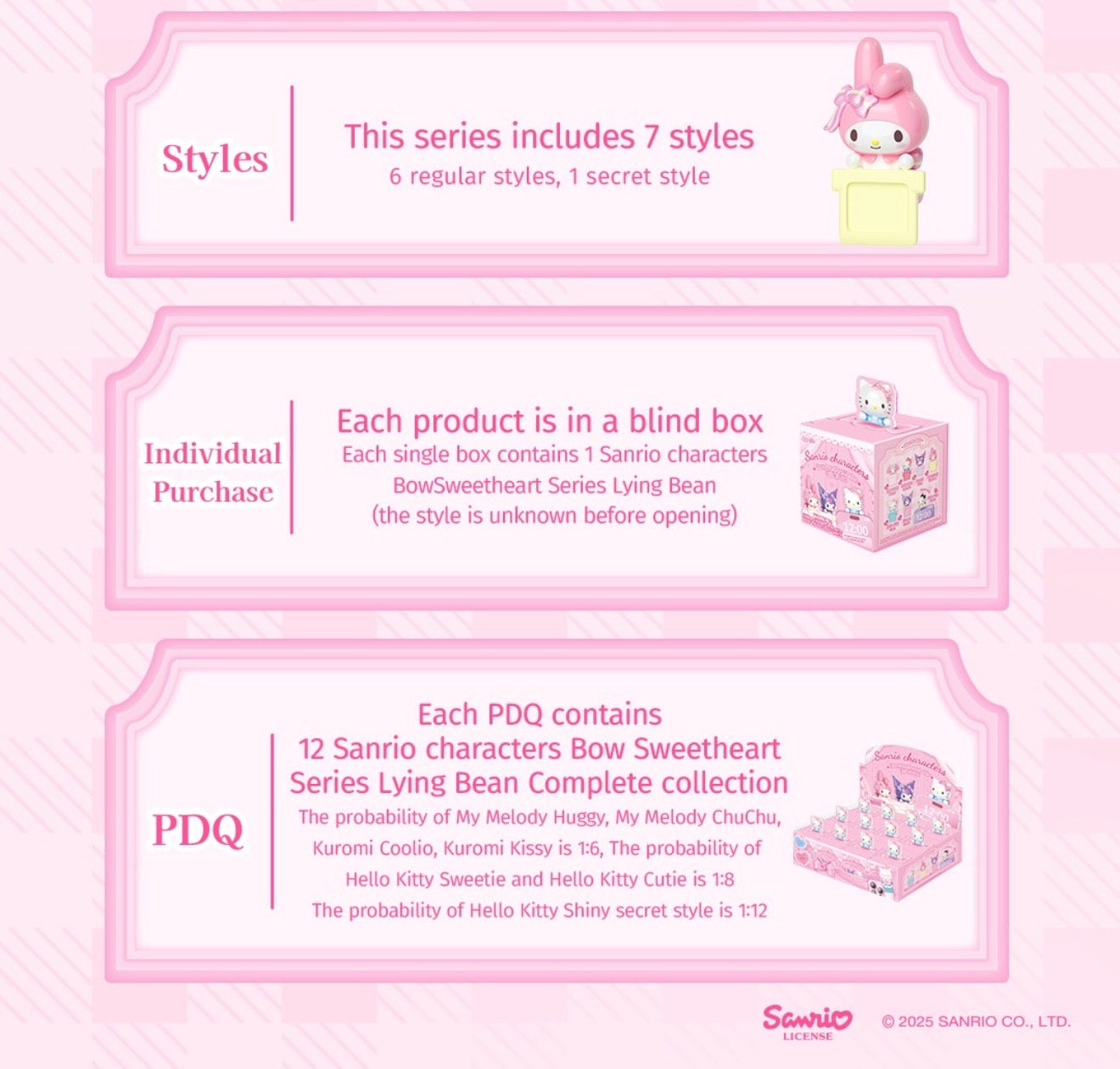 Moetch x Sanrio Characters Sweetheart Bow Series Blind Box