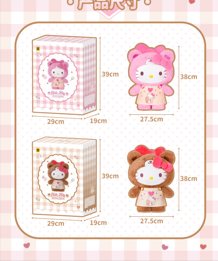 Top Toy Sanrio Hello Kitty Peach Caramel Pajama Plush
