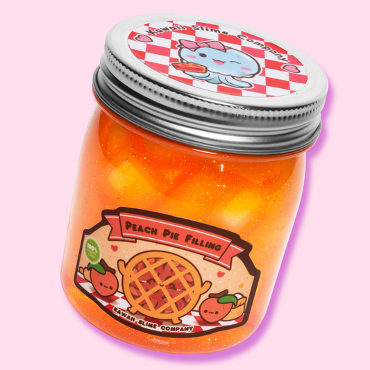 Grandmas Famous Homemade Kawaii Peach Pie Filling Jelly Cube Slime