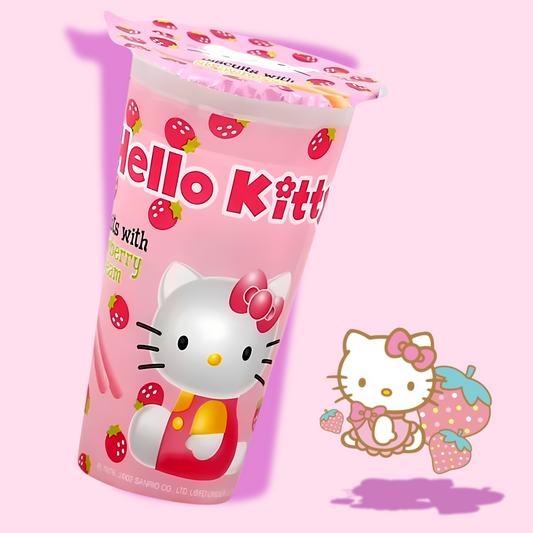 Hello Kitty Strawberry Dip Biscuits