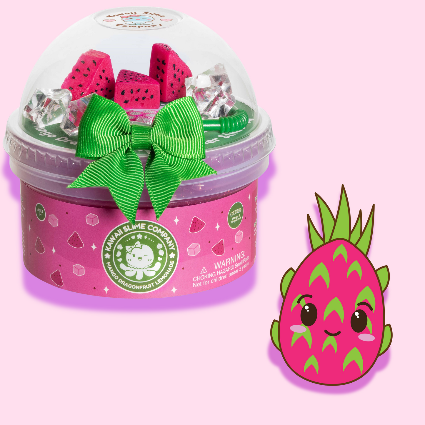 Kawaii Slime Co. Mango Dragonfruit Lemonade Refresher Slime