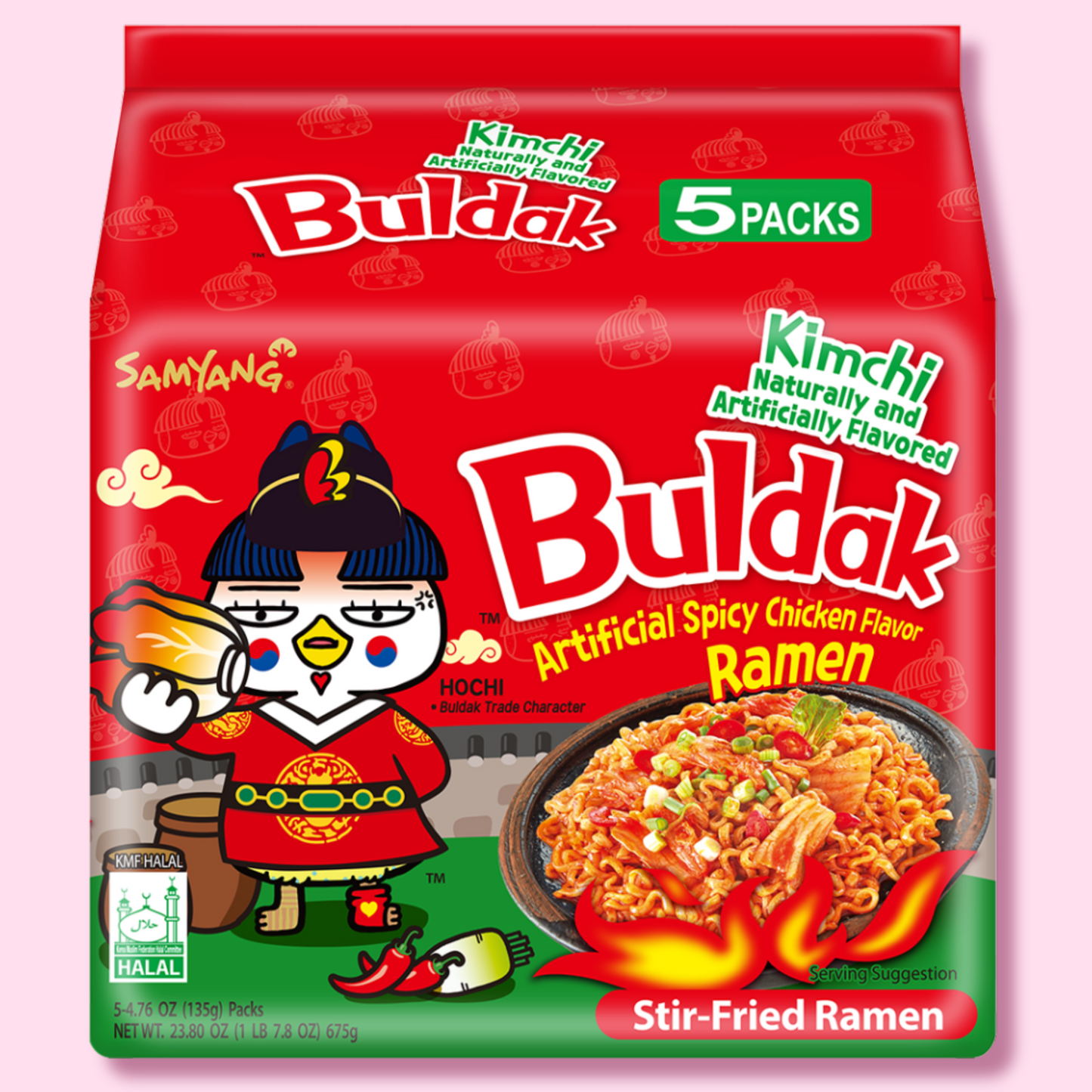 Samyang 5 Pack Buldak Kimchi Flavor Ramen