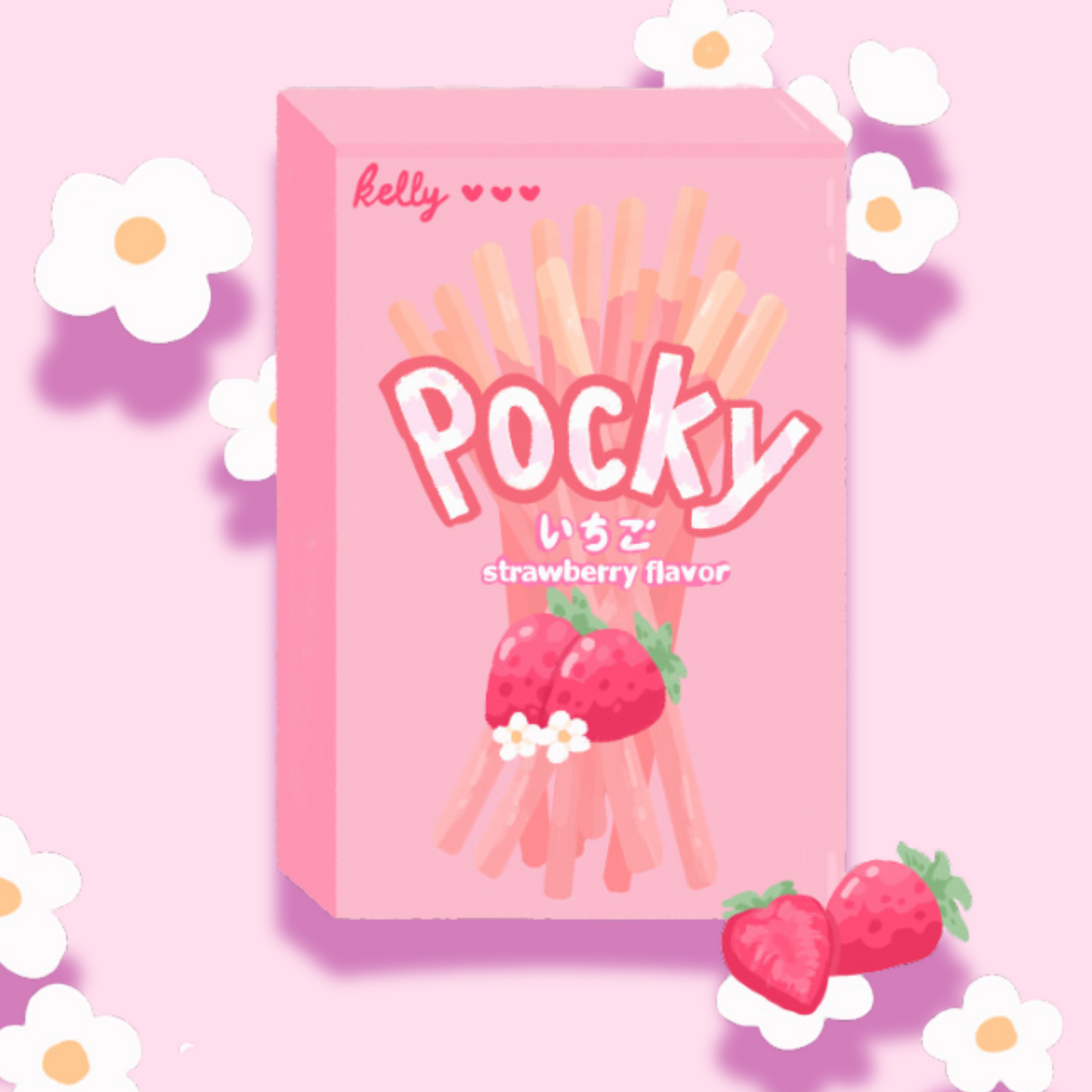 Pocky regular size strawberry