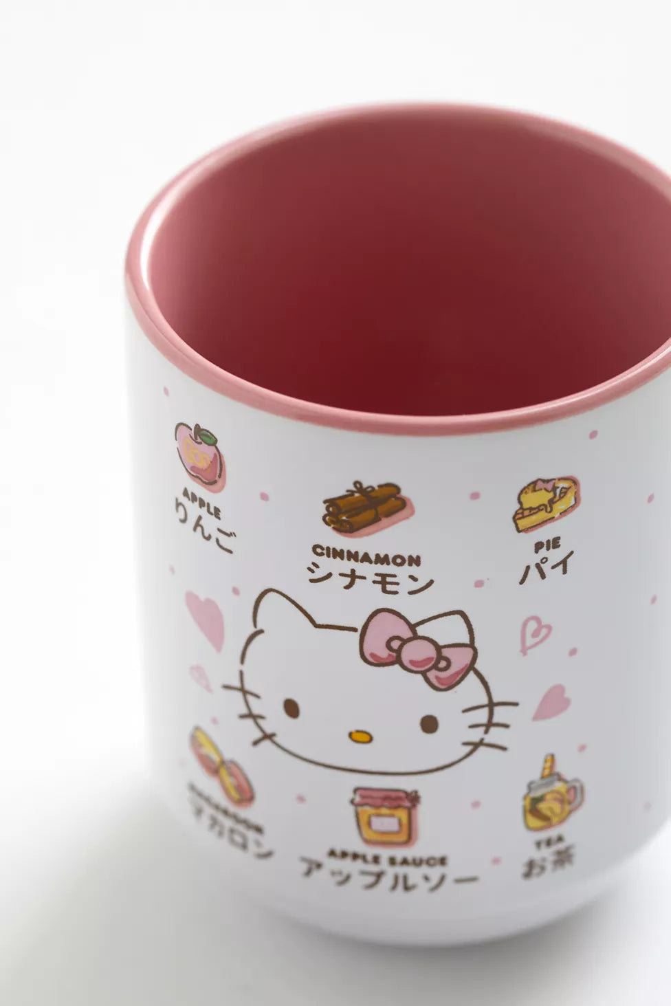 Hello Kitty Labeled Apple Icons 12oz Ceramic Asian Tea Cup