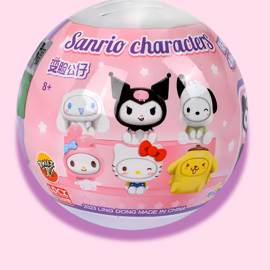 New Sanrio Characters Face Changing Anime Action Figure
