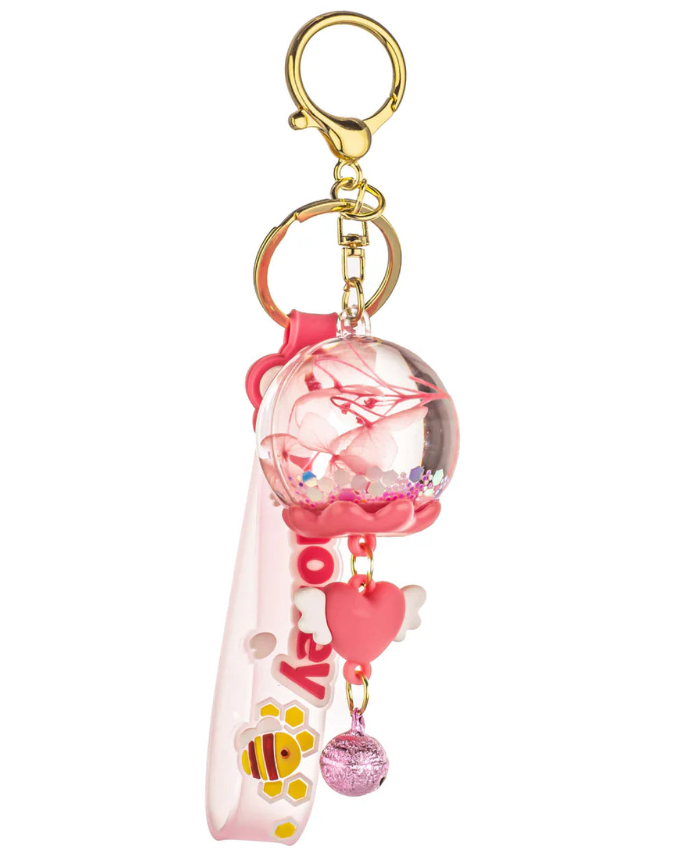 KIRA KIRA Round Lantern Pink Liquid Effect Sensory Keychain