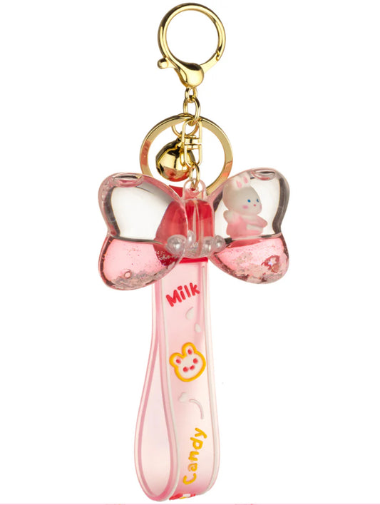 KIRA KIRA Cute Bow Red Liquid Effect Sensory Keychain