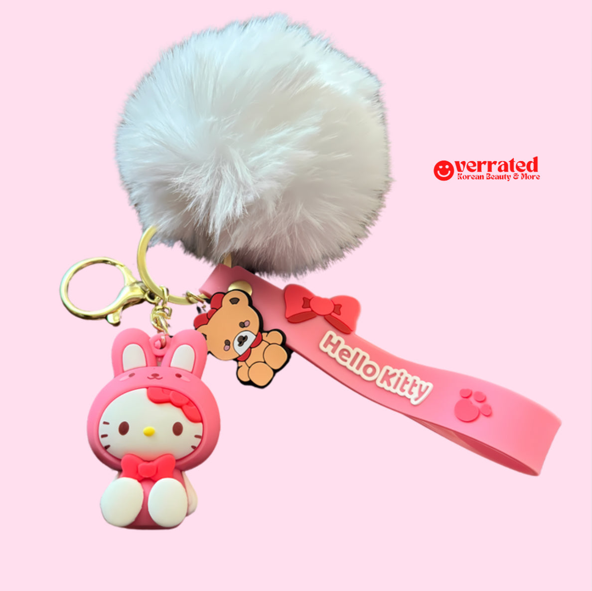 Sanrio Characters Kawaii Dress Up  Keychain with Poof