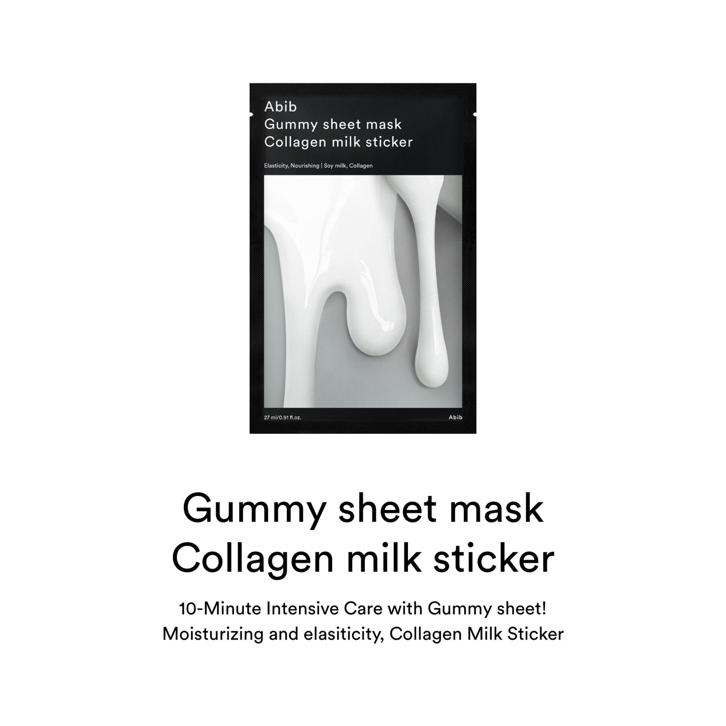 Abib Gummy Sheet Mask Collagen Milk Sticker Sheet Mask