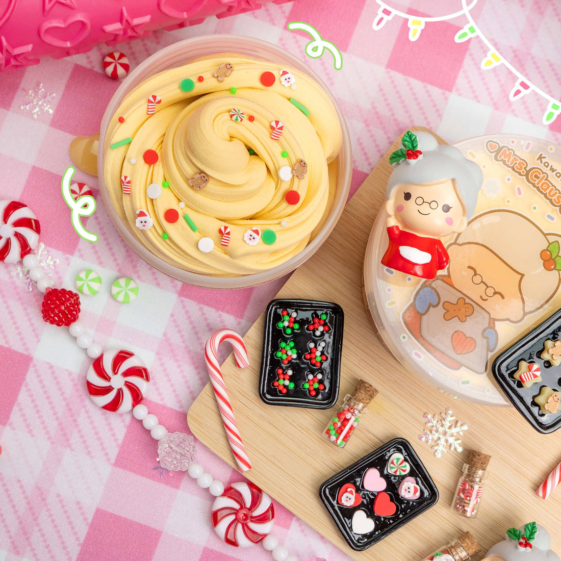 Kawaii Slime Co. Mrs. Claus' Cookie Dough Clay-Dough Slime