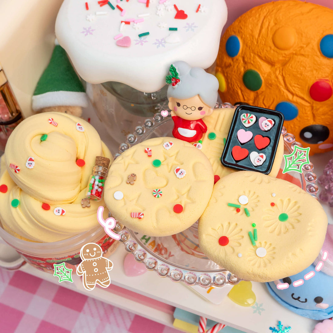 Kawaii Slime Co. Mrs. Claus' Cookie Dough Clay-Dough Slime