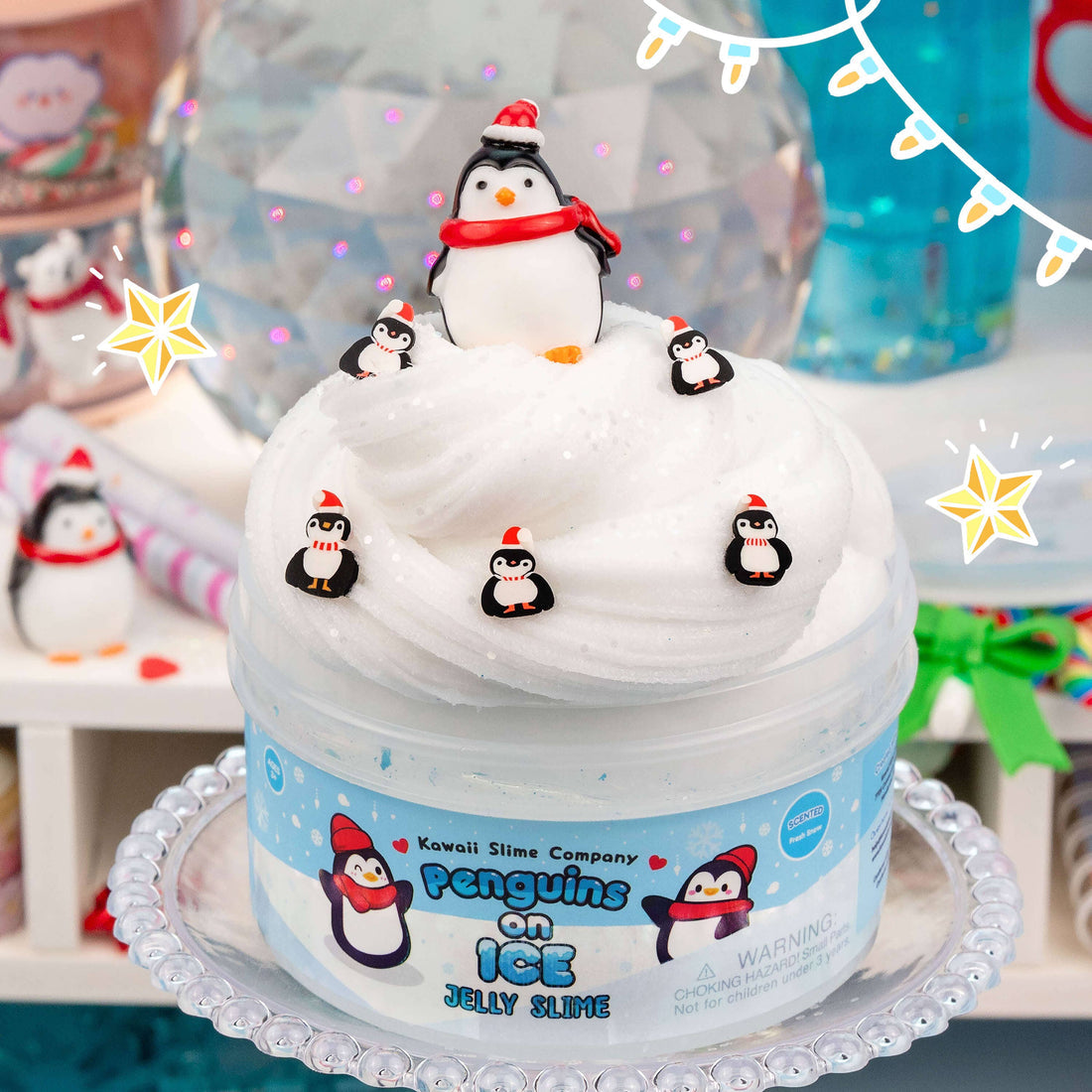 Kawaii Slime Co. Penguins On Ice Jelly Slime