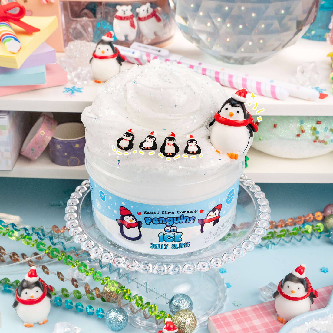 Kawaii Slime Co. Penguins On Ice Jelly Slime